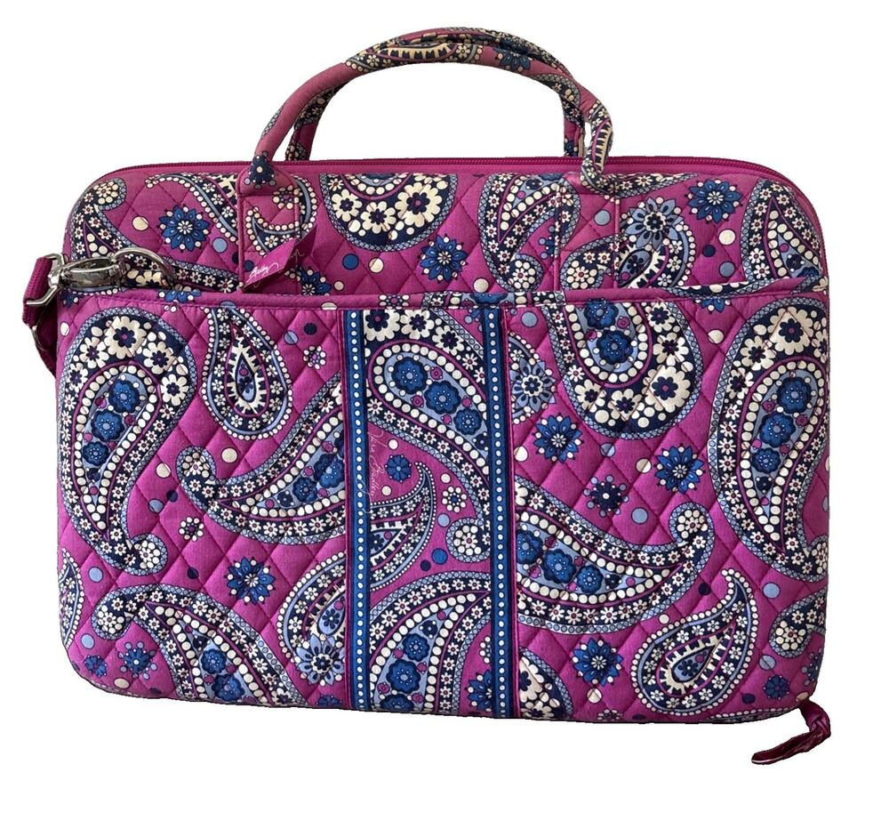 Hard Laptop Case Pink Blue Paisley Vera Bradley Metropolitan Boysenberry Preppy